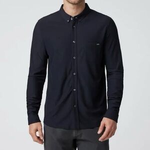 Vuori Men's Ace Black Casual Button Down Shirt - Large - NWT